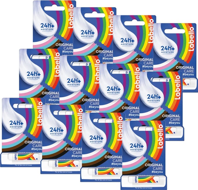 Labello Pride Kiss Edition Lippenbalsem - Hydraterend - Voordeelverpakking 12x