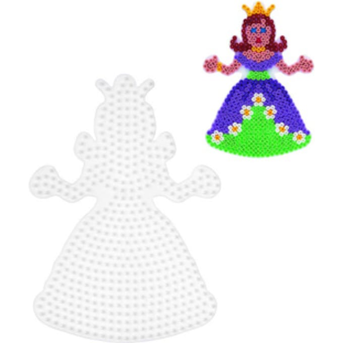 Hama Strijkkralen Grondplaat Prinses Wit