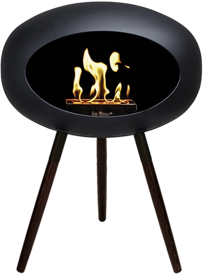 Le Feu Bio Ethanol Haardvuur - Black Ground Wood Low Black Oak Black