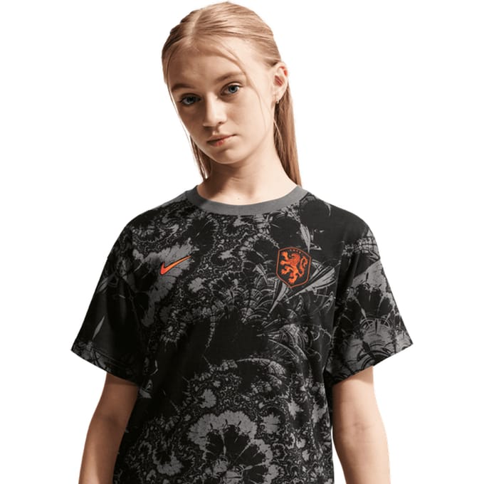 Nike KNVB T-shirts Kinder - Grijs - Maat 122 - 128 CM - Poly Jersey