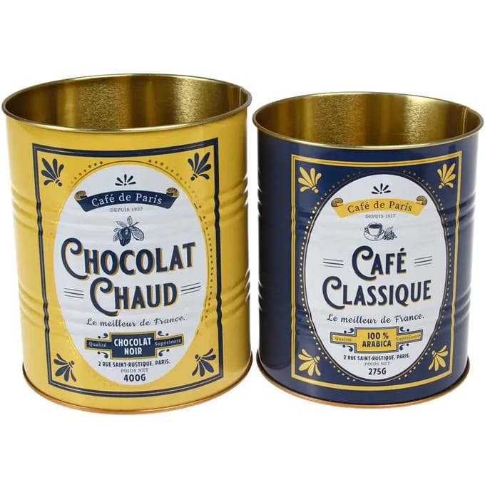 Parijs koffie bewaardozen Rex London (x2)
