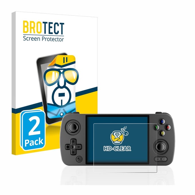 BROTECT - Screenprotector voor Anbernic RG405M - Folie Beschermfolie transparant 2 Stuks