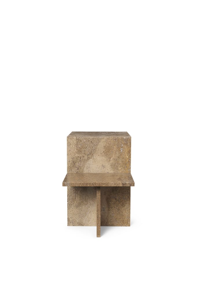 Ferm Living Distnict Bijzettafel - Travertine dark brown