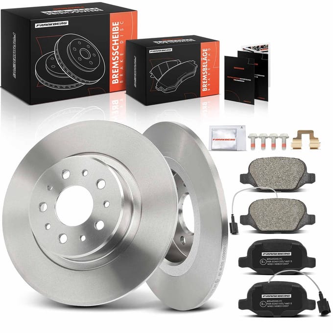 Frankberg 2x remschijven 4x remblokken achteras voor Alfa Romeo