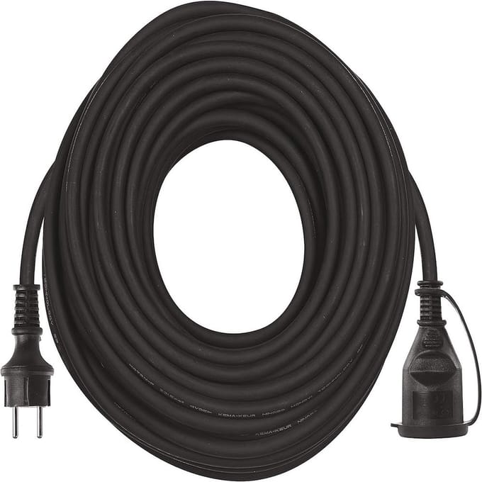 Verlengsnoer Neopreen - 3x1.5mm2 - 5 Meter Zwart