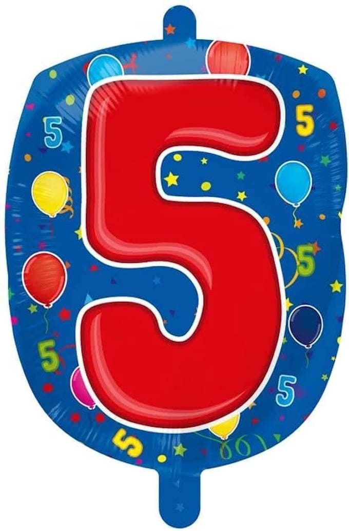 Folat - Folieballon - Shape - 5 - Zonder vulling - 56cm
