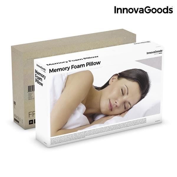 Oreiller - INNOVAGOODS - Viscoélastique Cervical - Mousse Hypoallergénique - Confort Medium - Rectangulaire blanc