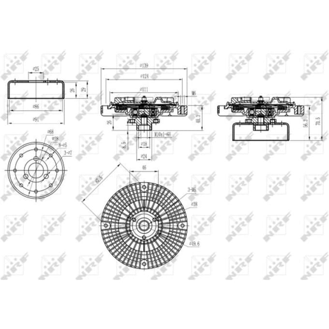 Koppeling, radiatorventilator NRF 49584