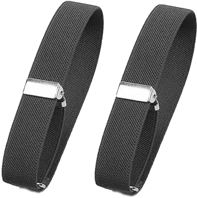Fako Bijoux® - Mouwophouders - Elastisch - Dames - Heren - Elastisch - Per Paar - 2 Stuks - Donkergrijs