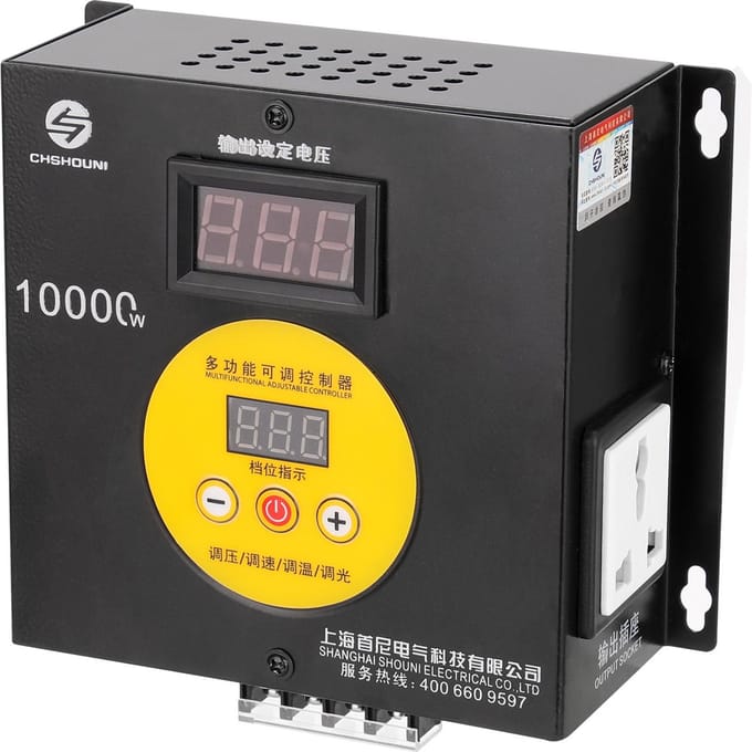 10000W huishoudelijke compacte variabele spanningsregelaar draagbare snelheid temperatuur licht spanning EU Plug veelkleurig