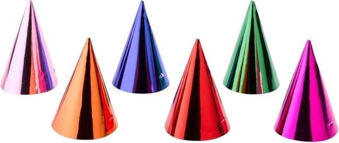 Amscan Feesthoedjesset 15,5 Cm Papier 10-delig