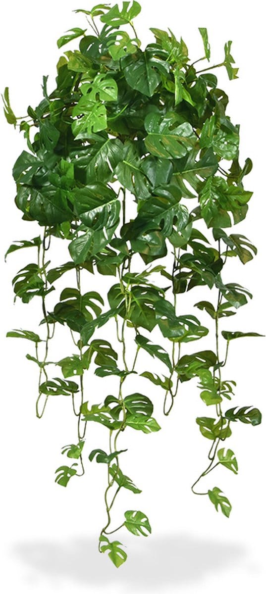 Monstera kunst hangplant 80cm - groen