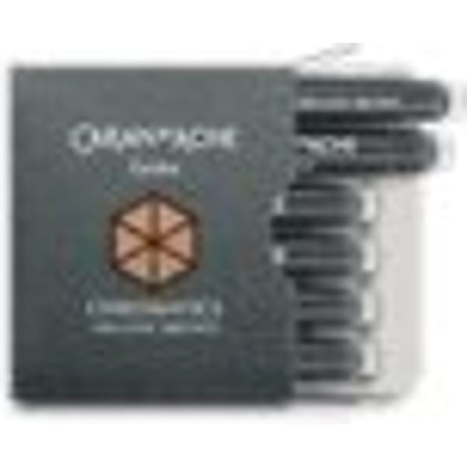 Caran d'ache vulpenvulling chromatics per 6 stuks, organic brown