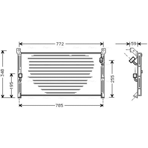 Condensator, airconditioning AVA COOLING TO5130