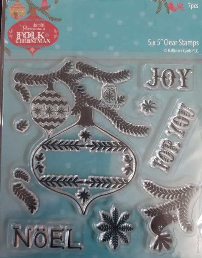 5 x 5" Clear Stamps - Folk Christmas