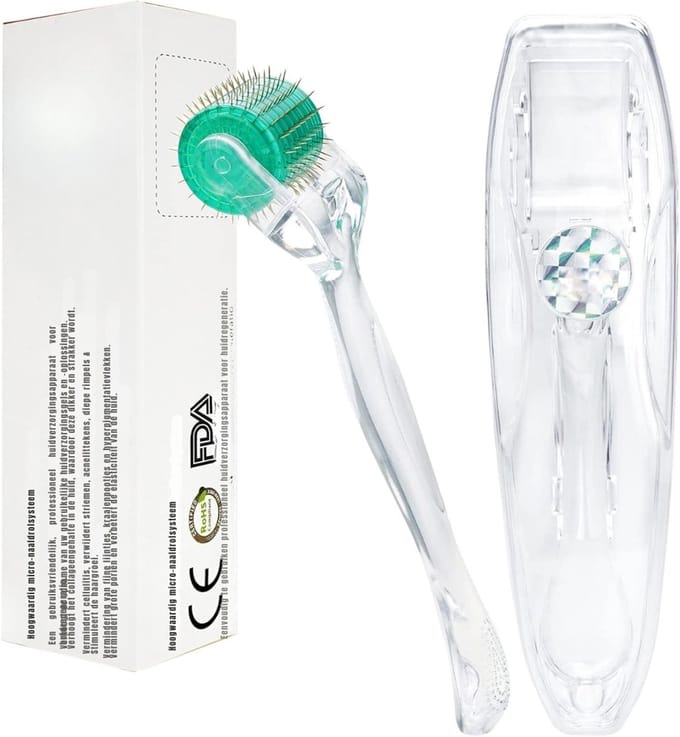 SCH® Dermaroller Haargroei - Dermaroller - Transparant - ‎ 18cm x 5cm x 4cm