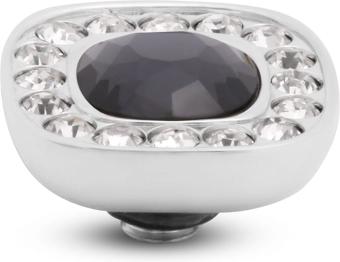 Melano Twisted - Setting - Zilverkleurig - Graphite - Cushion cz