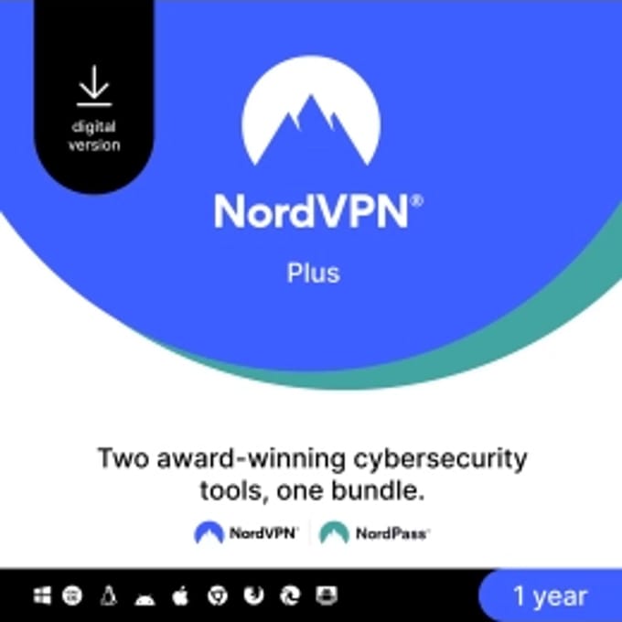 NordVPN Plus | 1 jaar | 10 apparaten | Met NordPass | De beste Password Manager