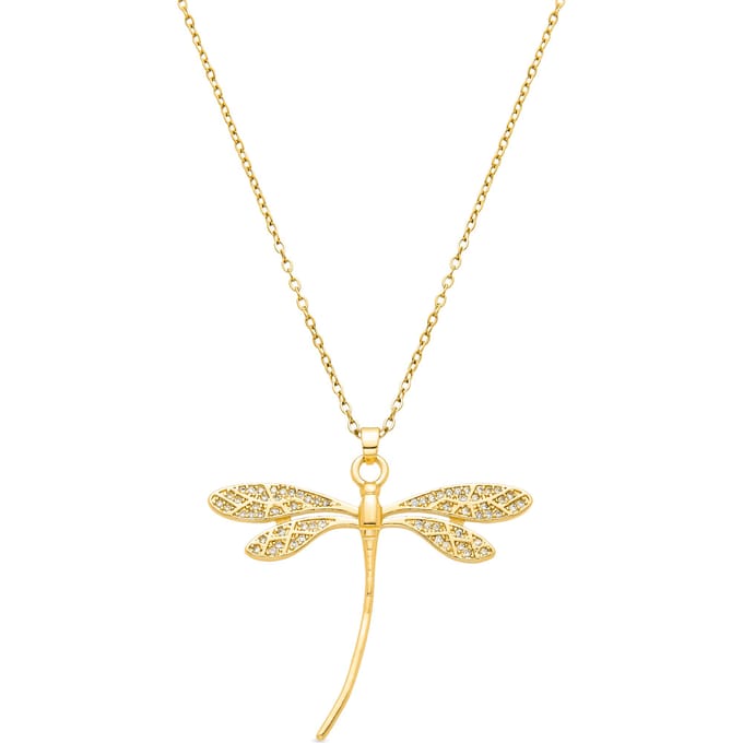 Luxeketting met glanzende 18K gouden afwerking Zirkonia - Kual