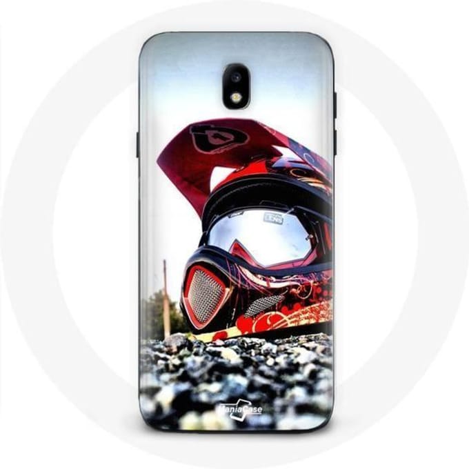 Case voor Samsung Galaxy J7 2017 Moto Crosshelm
