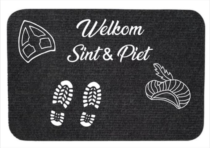 Bedrukte mat Welkom Sint en Piet, Sinterklaas mat, Mat , Sinterklaas, Sint en Piet, Siermat, Kinderfeest