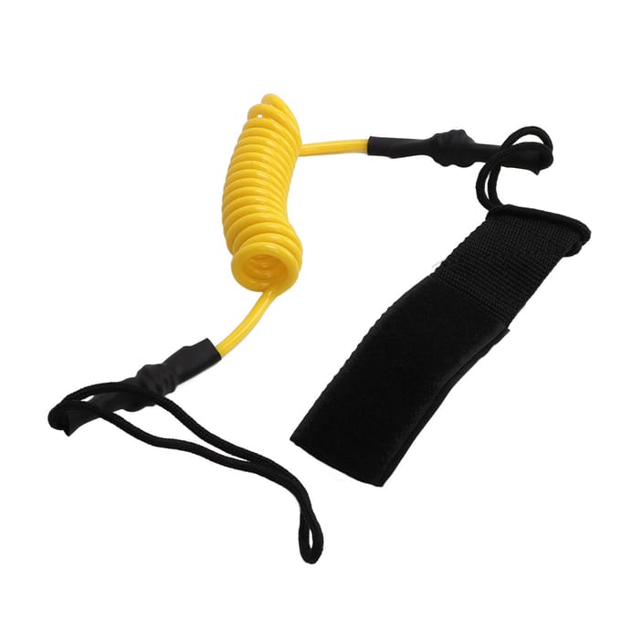 Corde de sécurité pour rame de kayak, robuste et réglable, accessoires anti-perte, jaune noir
