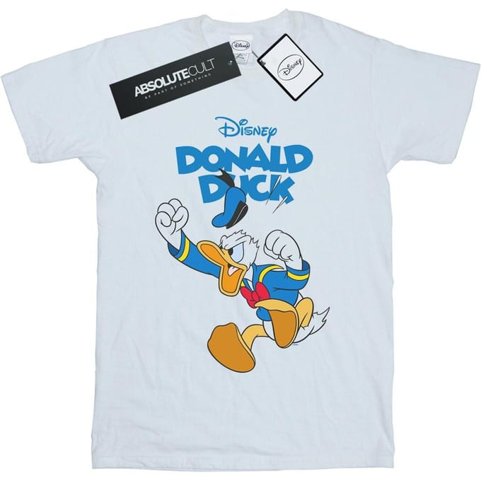 Disney Heren Donald Duck Woedend Donald T-Shirt (Wit)