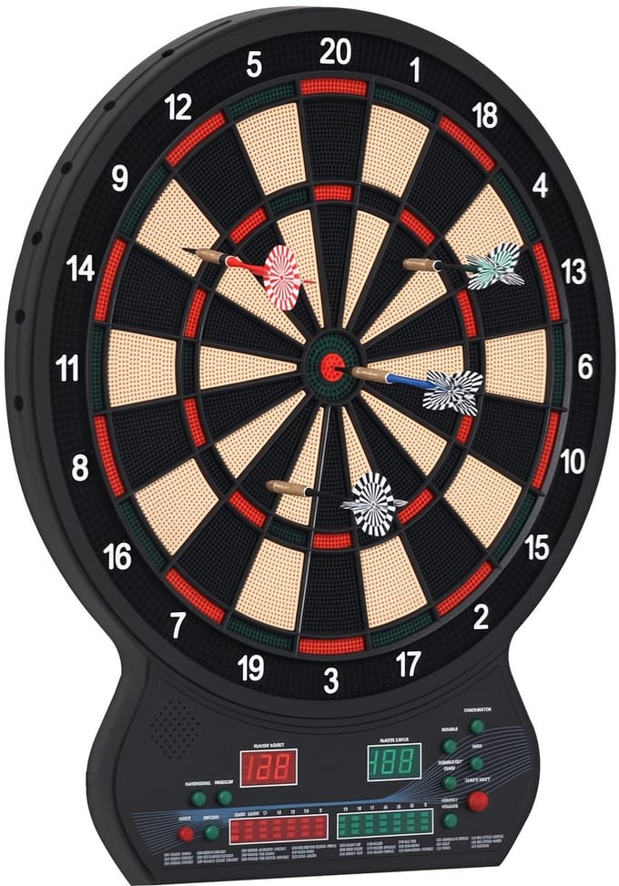 HOMCOM - Elektronisch dartbord - PP - 42x3x51cm - Zwart