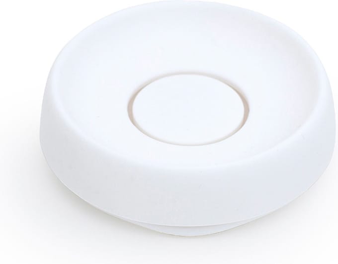 Zeepbakje - Bosign - Soap Saver - Flow Plus - Wit - Rond - Siliconen - Ø 12 cm x H 3,5 cm