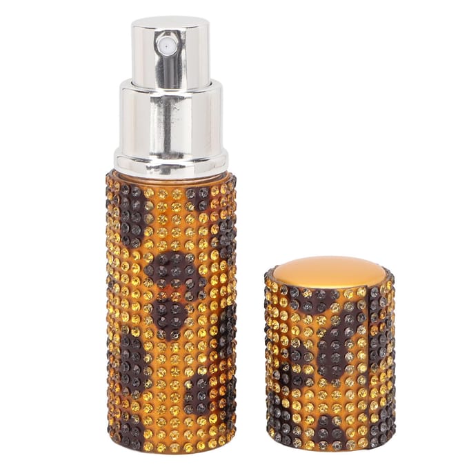 10ml Navulbare Parfumfles Strass Decor Luipaardprint Draagbare Lege Sprayfles white