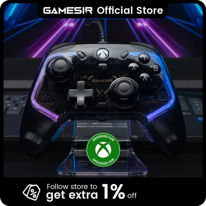 GameSir Kaleid Xbox Gaming Controller Bedrade Gamepad voor Xbox Series X, Xbox Series S, Xbox One, met Hall Effect Joystick