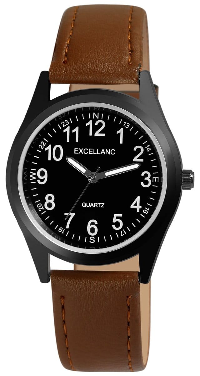 EXCELLANC Herenhorloge Imitatieleer Mineralglas