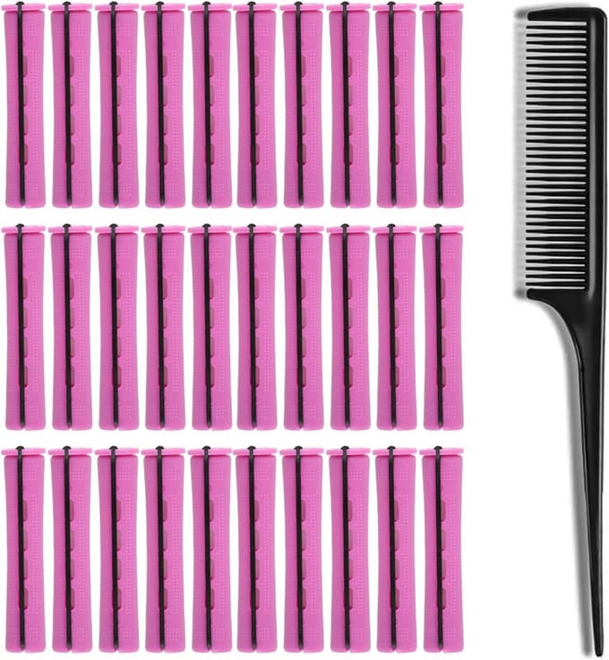 30 Stuks Haarrollers Set voor Permanente Krullen en Volume, Geschikt Kort en Lang Haar