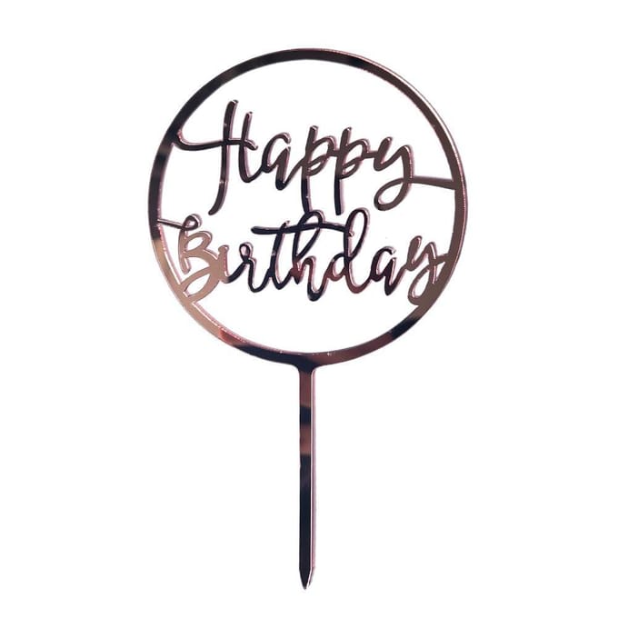 Happy Birthday Taarttopper (Rosé) #2