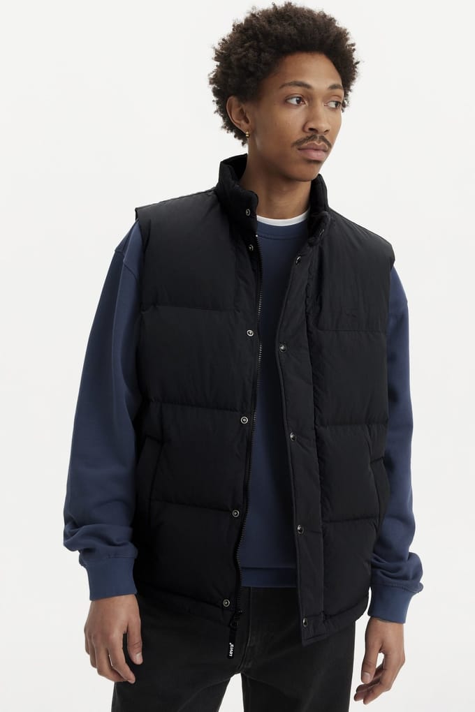 Levi's Rockridge Vest Jet Black Größe: L | Bodywarmer Outlet | Herren | Schwarz