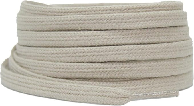Platte katoenen veters 6mm GrijsBeige 120cm - sneakers