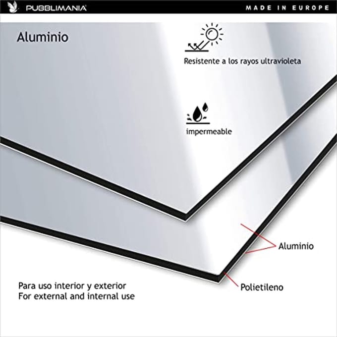 Parkeerteken gebruik klanten - Schild van aluminium Dibond 30 x 40 cm
