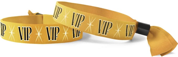CombiCraft Textiel Polsbandjes VIP Goud - 100 stuks