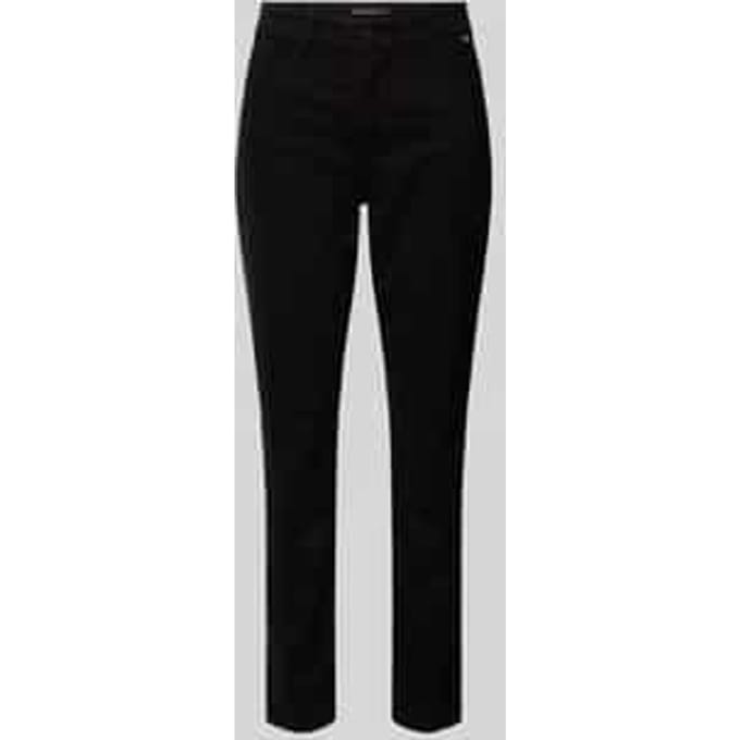 Slim fit broek met labelapplicatie
