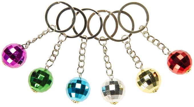 Duckiez Sleutelhanger Discobal - 12 stuks