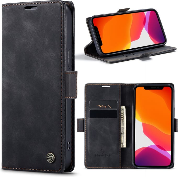 Solidenz Hoesje - Geschikt voor iPhone 14 - Urban Book - Zwart