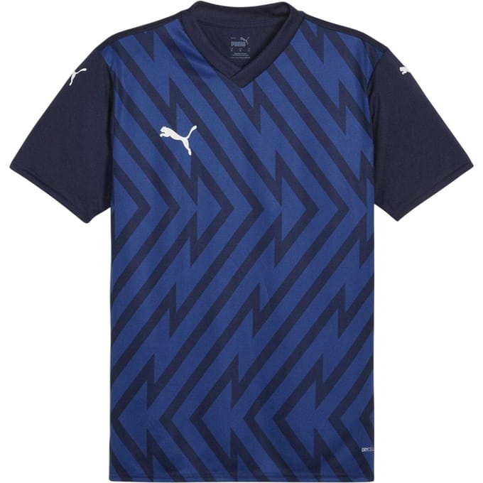 Puma Heren Teamglory Jersey T-Shirt (Marineblauw/Wit)