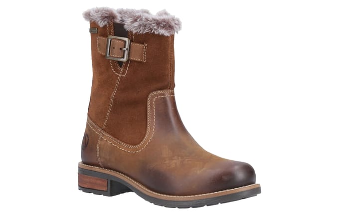 Cotswold Kemerton Leren Dames Tan Winter Middelhoge Laarzen