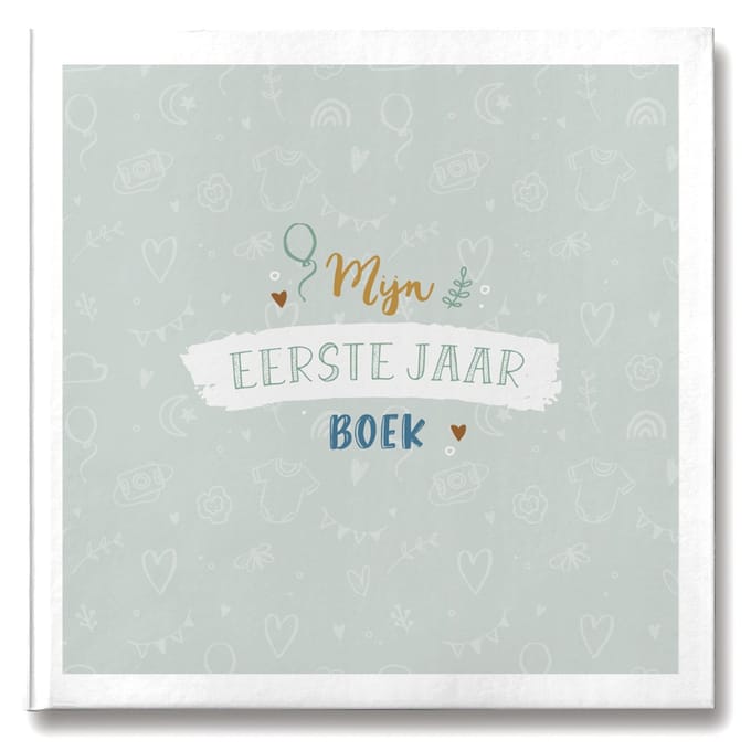 Maan Amsterdam Eerste jaar boek Baby 0 tot 1 jaar - Mint- Unisex