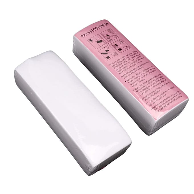 500 stuks Niet-geweven Harsen Ontharingsstrips Arm Been Oksel Lichaam Ontharingswaspapier pink