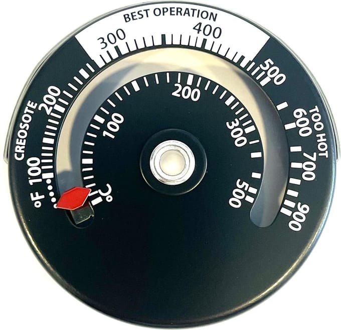 Magnetische pijp Thermometer t.b.v. de kachelpijp