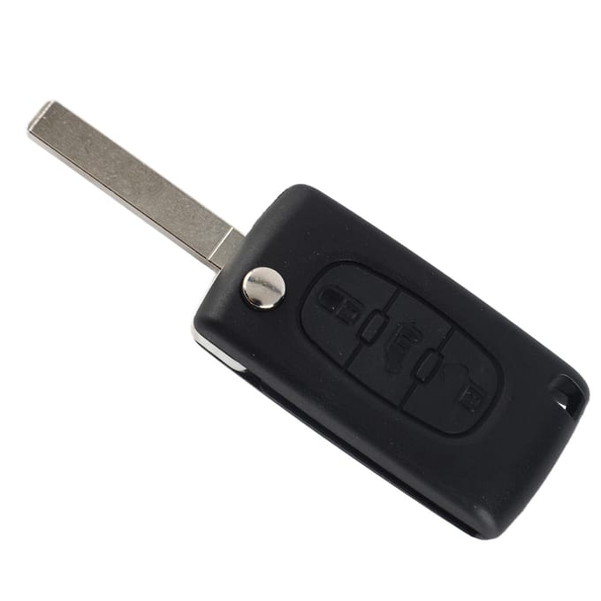 Étui de protection coque pour télécommande de voiture à 3 boutons compatible avec Partner gray