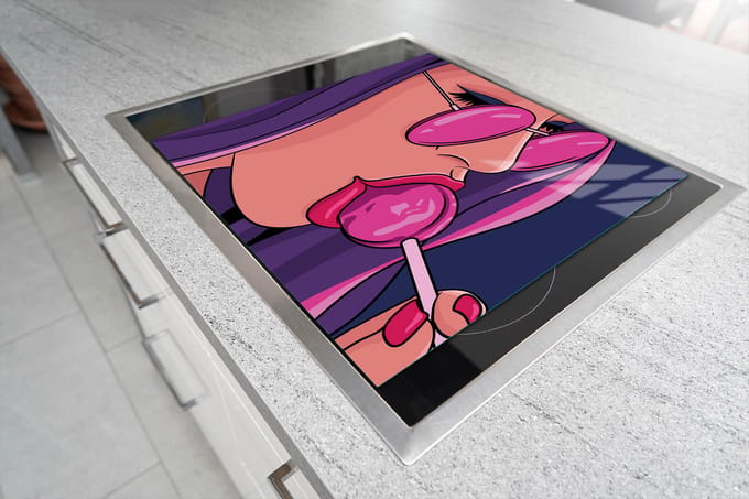 TMK ArtDeko - Snijplank - Glas - 52x40 cm - Vrouwelijk Design