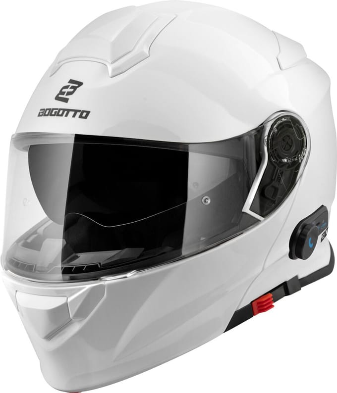 Bogotto H271 BT Bluetooth Helm Wit - Helm