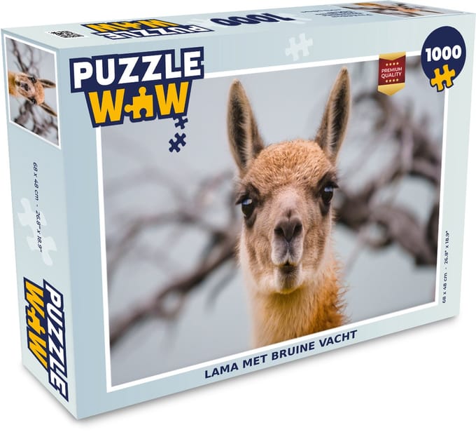 Puzzel Lama - Selfie - Boom - Legpuzzel - Puzzel 1000 stukjes volwassenen